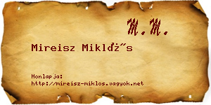Mireisz Miklós névjegykártya