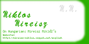 miklos mireisz business card